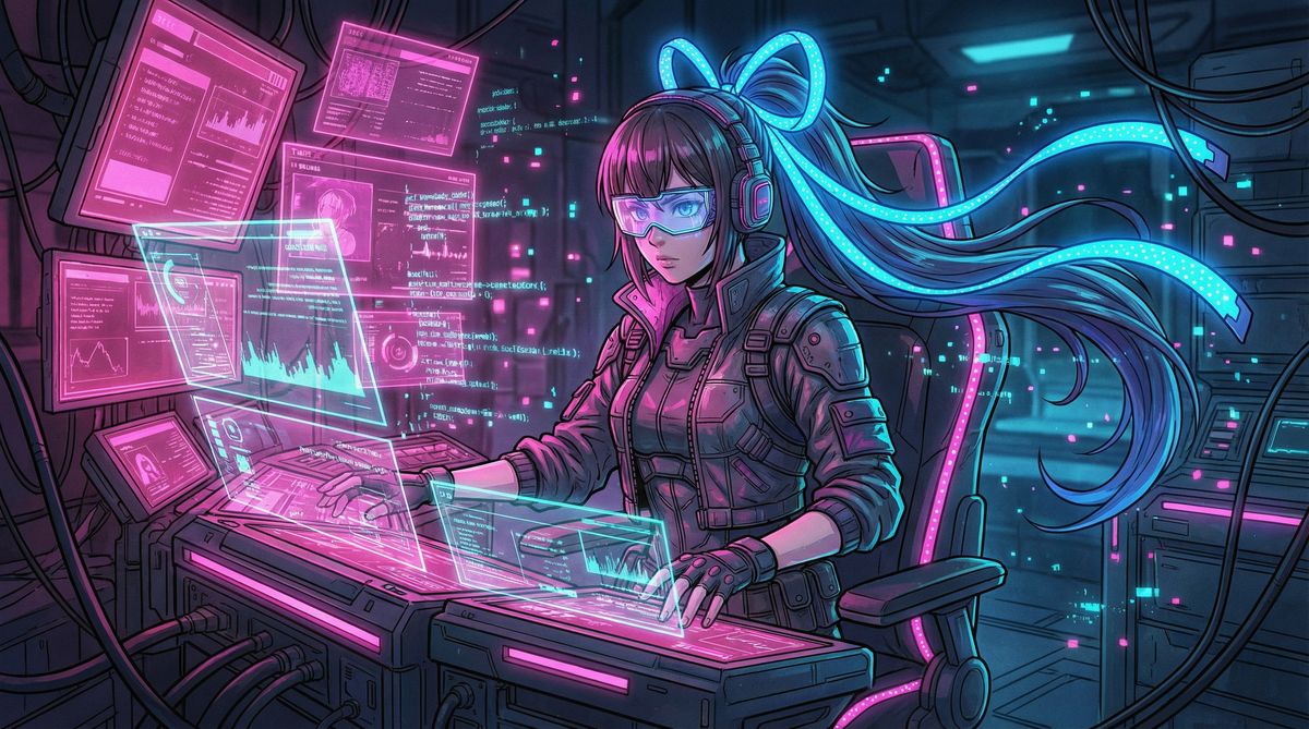 探花动漫-赛博幻境霓虹少女